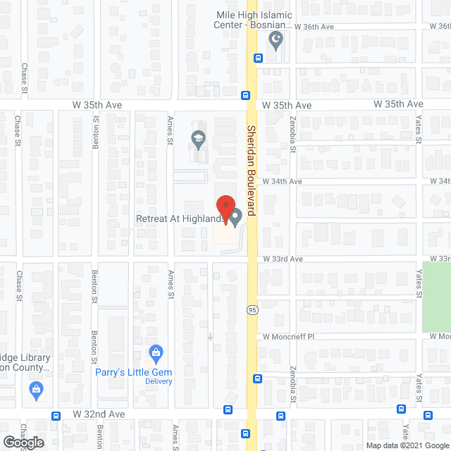 Sheridan Care & Rehab Ctr in google map