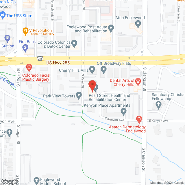 Pearl Street Health and Rehabilitation Center in google map