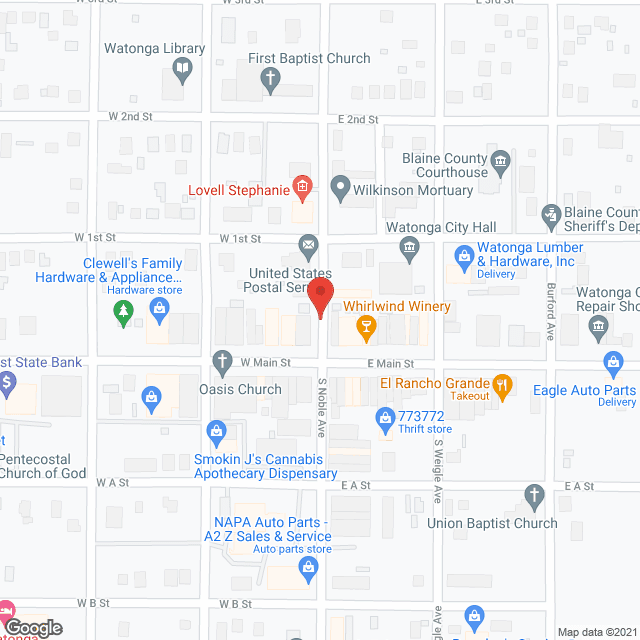 Watonga Municipal Hospital in google map