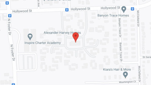 Map of the neighborhood around Alexander Harvey Homes
