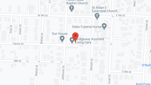 Map of the neighborhood around Bridgeway Residential Care Facility