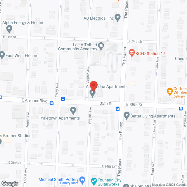 Alexandria Apartments in google map