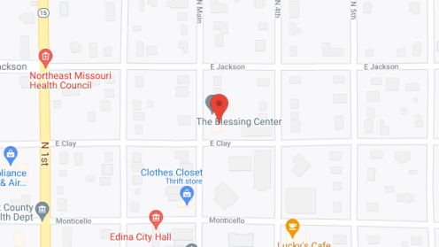 Map of the neighborhood around The Blessing Center