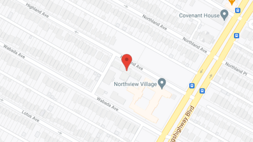 Map of the neighborhood around Tower Village Apartments
