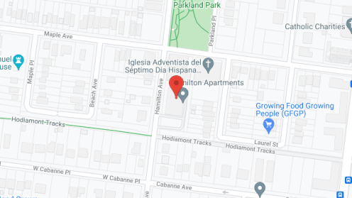 Map of the neighborhood around Hamilton Apartments