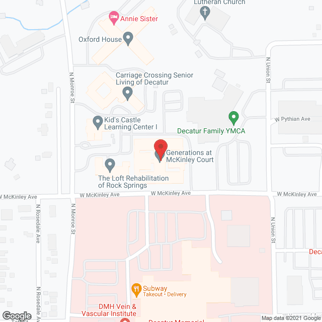 Generations at McKinley Court in google map