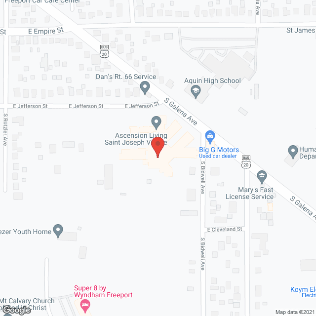 Presence Saint Joseph Center in google map