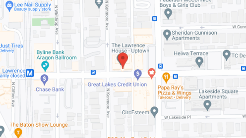 Map of the neighborhood around Lawrence House