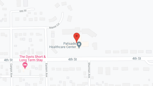 Map of the neighborhood around Palisade Manor and Assisted Lvng