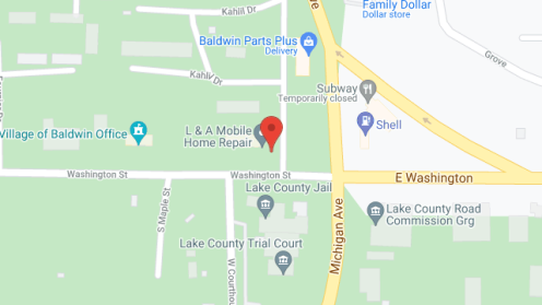 Map of the neighborhood around Oakwood Manor Apartments