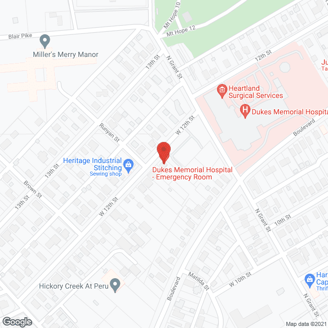 Dukes Memorial Hospital in google map