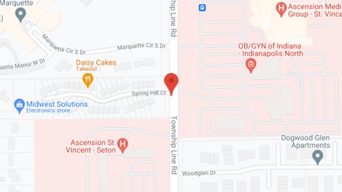 Map of the neighborhood around Bernard L Strange Pavilion