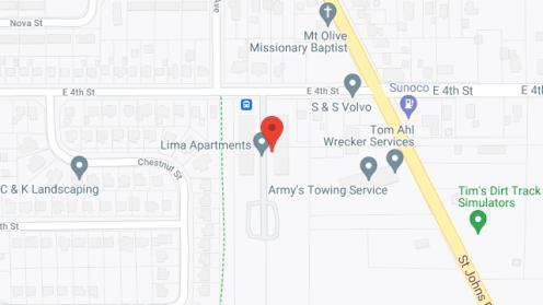 Map of the neighborhood around Lima Apartments