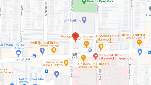 Map of the neighborhood around Eliza Jennings Group