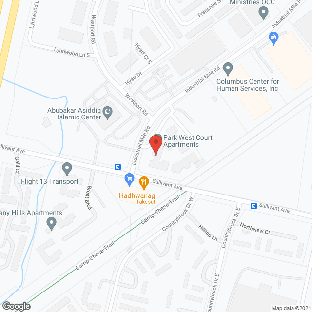 Park West Court Apartments in google map