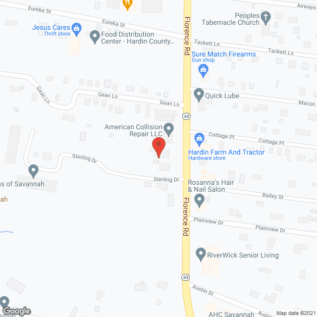 Savannah Health Care Ctr in google map