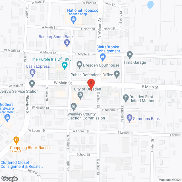 Weakley County Nursing Home in google map