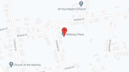 Map of the neighborhood around Whitney Place