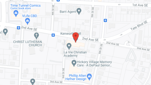 Map of the neighborhood around Kenworth Hall