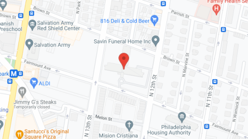 Map of the neighborhood around Guild House West