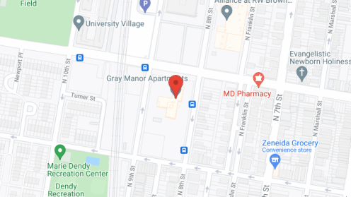 Map of the neighborhood around Gray Manor Apartments
