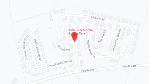 Map of the neighborhood around Pine Run