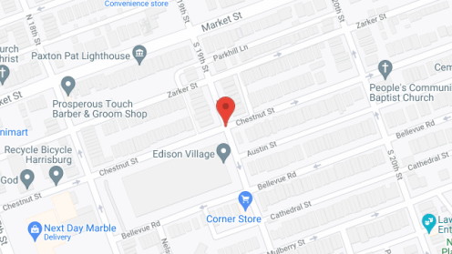 Map of the neighborhood around Edison Village