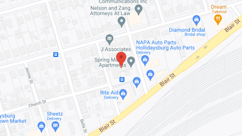 Map of the neighborhood around Spring Manor Apartments