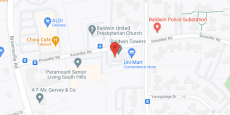 Baldwin Towers in google map