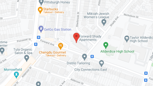 Map of the neighborhood around Forward Housing