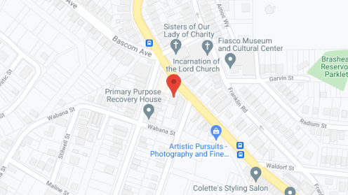 Map of the neighborhood around Allen Place
