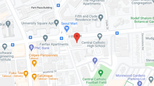 Map of the neighborhood around The Residence on Fifth