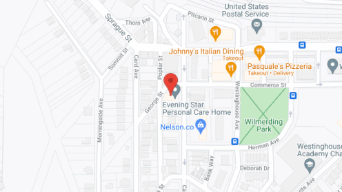 Map of the neighborhood around Evening Star Inc.