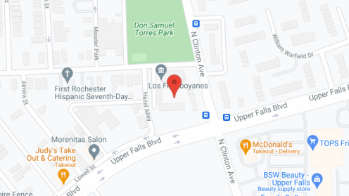 Map of the neighborhood around Los Flamboyanes