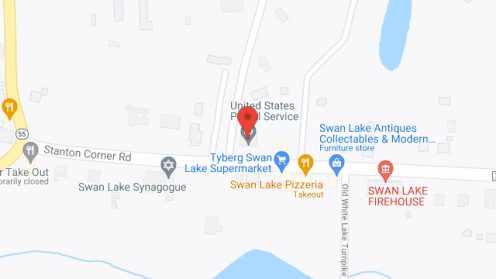 Map of the neighborhood around Swan Lake Adult Home