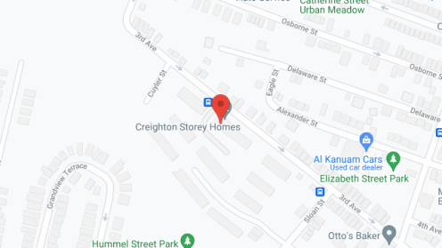 Map of the neighborhood around Creighton Storey Homes
