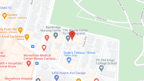 Map of the neighborhood around Wayne Care Center