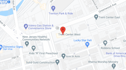 Map of the neighborhood around Trenton Center West