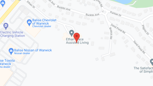 Map of the neighborhood around Ethan Place