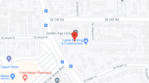 Map of the neighborhood around Golden Age Living