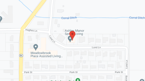 Map of the neighborhood around Ashley Manor - Lund Lane