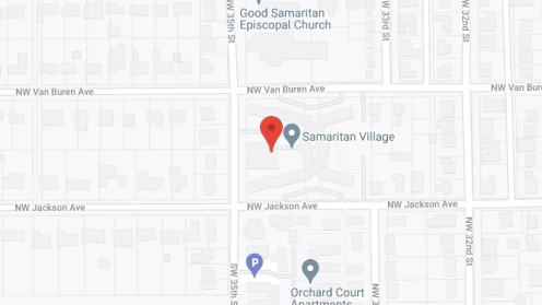 Map of the neighborhood around Samaritan Village