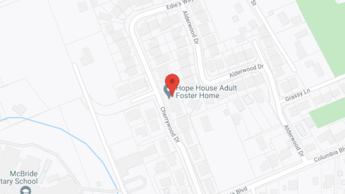 Map of the neighborhood around Harmony Haven