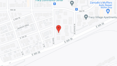 Map of the neighborhood around Tracy Garden Apartments
