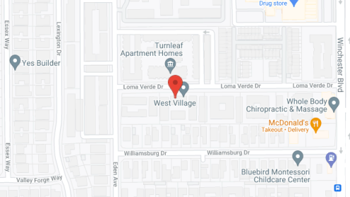 Map of the neighborhood around Villa Verde Apartments