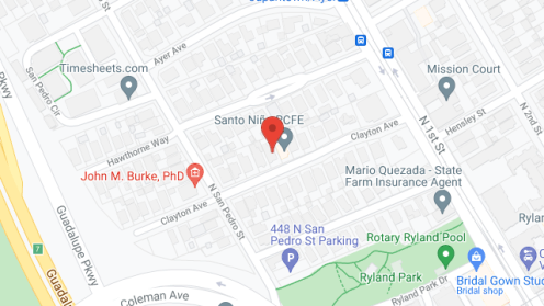 Map of the neighborhood around Santo Nino
