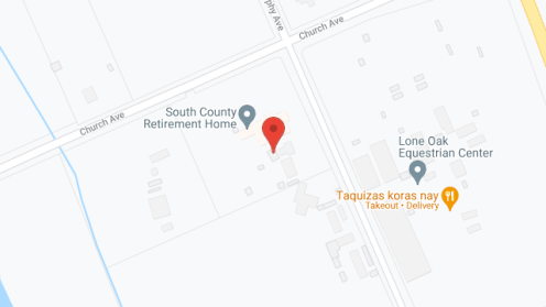 Map of the neighborhood around South County Retirement Home- State Home