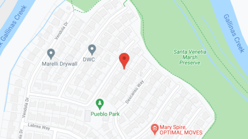 Map of the neighborhood around Hacienda Rest Home