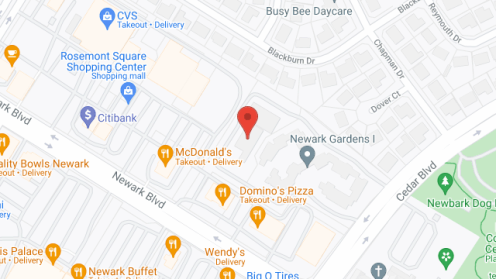 Map of the neighborhood around Newark Gardens