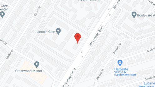 Map of the neighborhood around Lincoln Glen Apartments